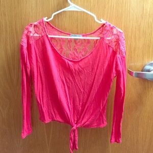 Pink long sleeved top