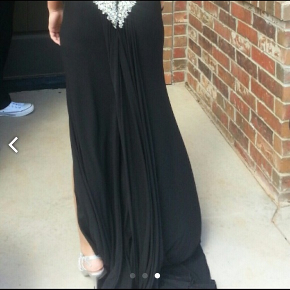 Silver and black prom dress - Picture 3 of 3