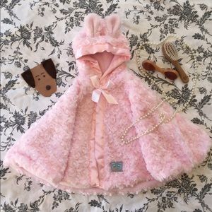 RESERVED FOR VIRGINIA Baby cape rosette detailNWOT