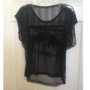 ❤FINAL PRICE❤️F21 Black Beaded Top