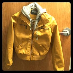 Mustard leather jacket