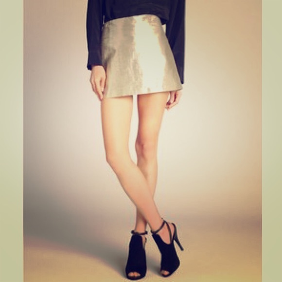 Alice and Olivia metallic skirt