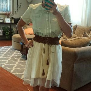 Denim and Tulle Dress