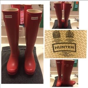 Red Matte Hunter Boots