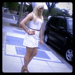 White mini dress!