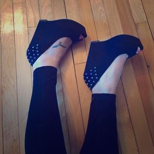 Material Girl spiked wedges