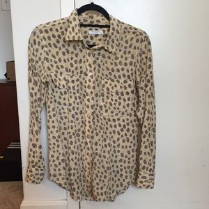 EQUIPMENT Silk Leopard Print Blouse SZ S
