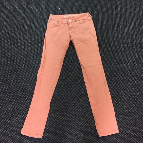 Peach wash jeans