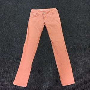 Peach wash jeans