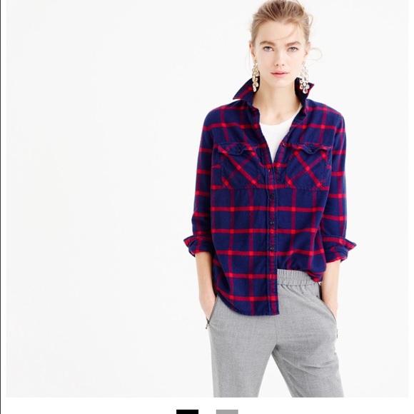 J. Crew Rockport plaid button down