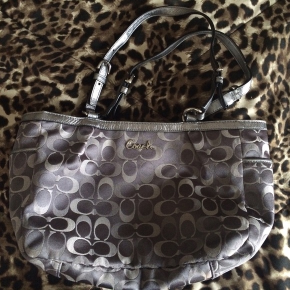 Sliver Coach Handbag