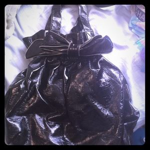 Huge black bow bag!
