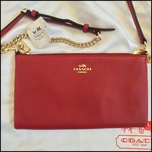 Coach Authentic Red Clutch / Crossbody