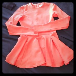 ASOS beautiful clementine/red peplum top