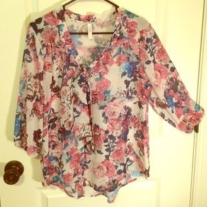 Flowing Floral Top
