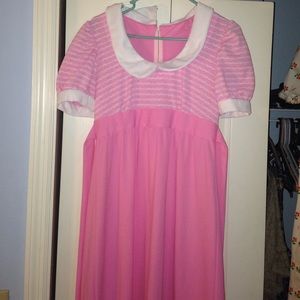 Vintage 70's high waisted floor length dress