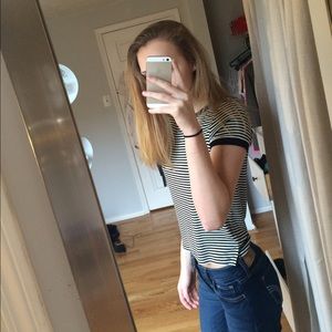 American Eagle soft & sexy striped crop top