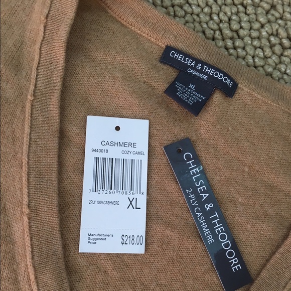 New W/T Chelsea & Theodore cashmere sweater XL