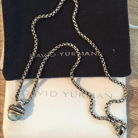 David Yurman Blue Topaz Pendant Necklace