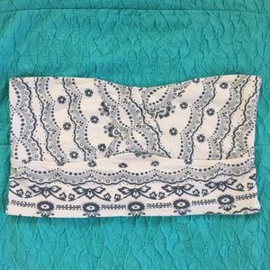 Free People Gray Flowered Bandeau