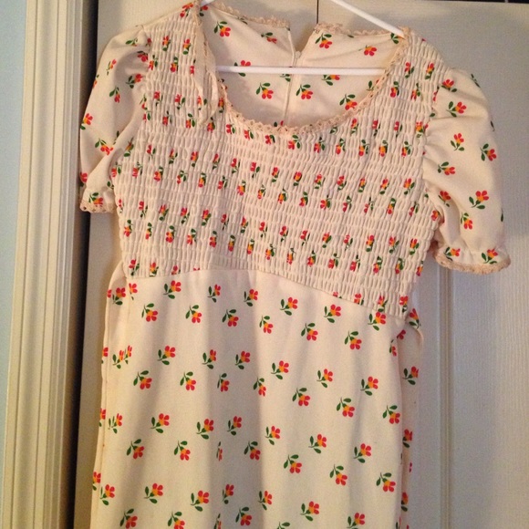 Vintage 70's floor length high waisted dress✌🏼️