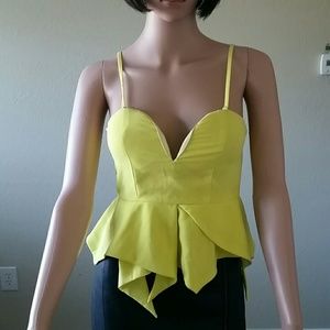 Low neckline Sexy peplum top
