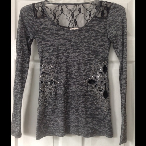 Miss Me lace & bling shirt