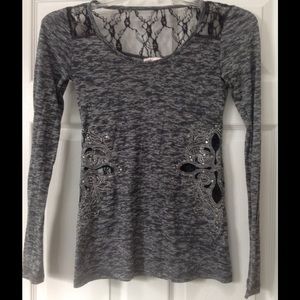 Miss Me lace & bling shirt