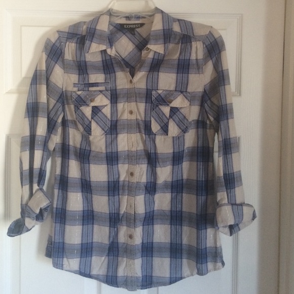 Express plaid top
