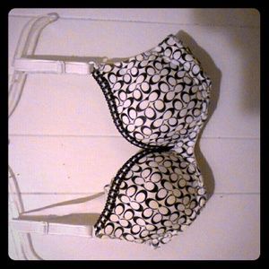 Coach bra in white and black