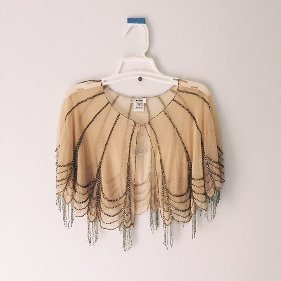 BHLDN Blush beaded capelet