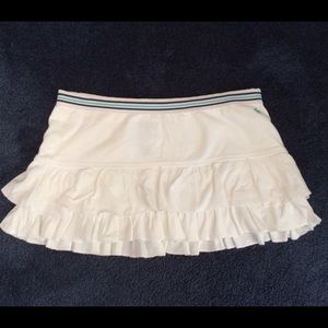 Abercrombie White Ruffle Skirt