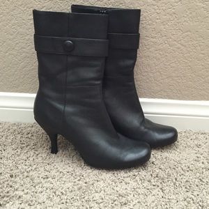 Black leather boots bought at Macy's