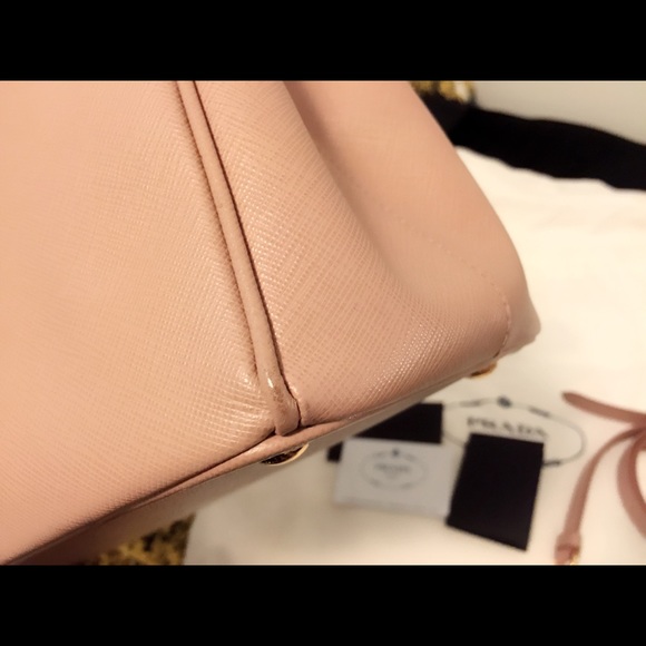 PRADA SAFFIANO DOUBLE ZIP IN CAMEO - Picture 4 of 4