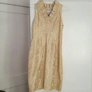 Gold London Times Party Dress