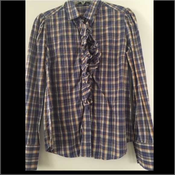 7 For All Mankind Ruffled Button Up