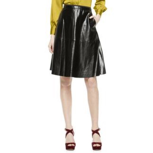 Vince camuto leather skirt
