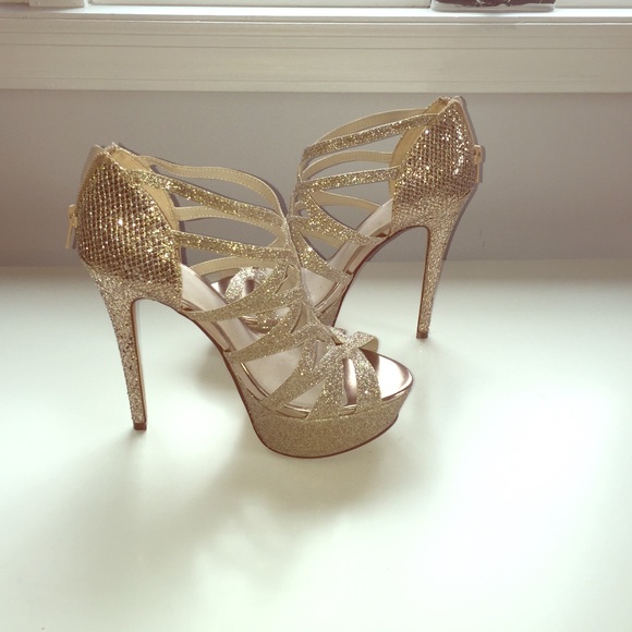 Gold Aldo Heels