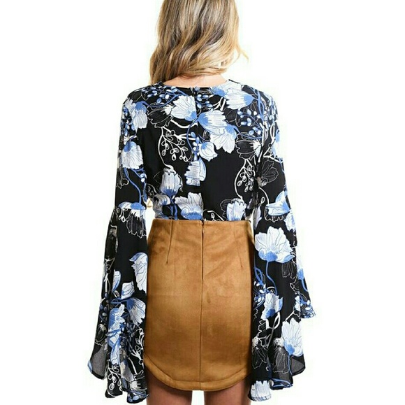 Suede Lace Tie Skirt - Picture 3 of 5