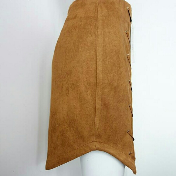 Suede Lace Tie Skirt - Picture 4 of 5