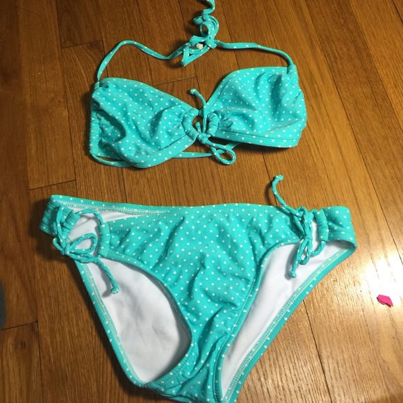 Other - Blue and white polkadot bikini