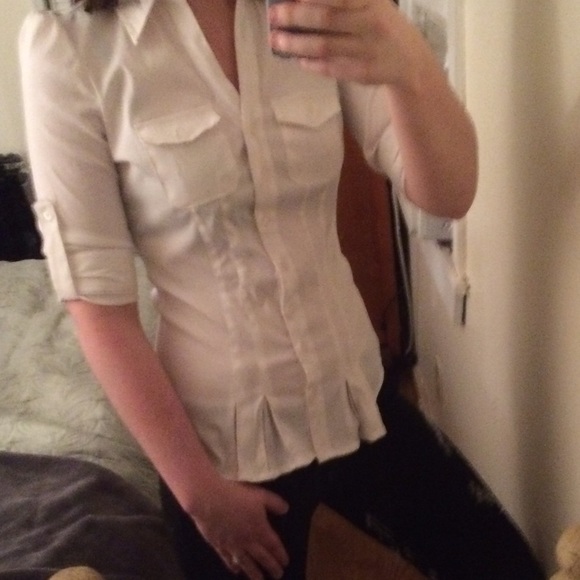 🌷sale🌷 White tailored, button-up shirt - Picture 4 of 4