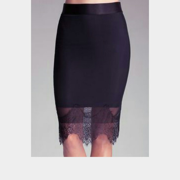 NWT BEBE  black pencil skirt