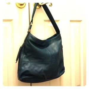 Tignanello dark green handbag