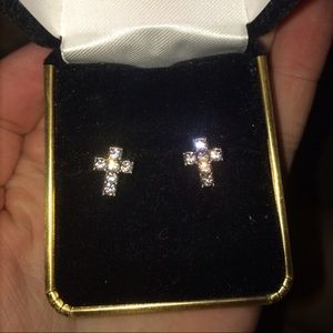 50% OFF Silver cross earrings