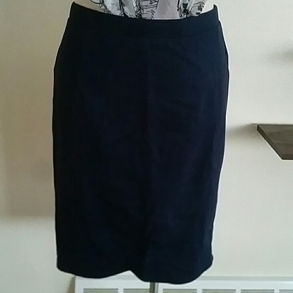Navy blue Maurice pencil skirt
