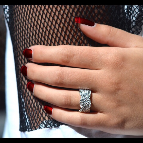 18k white Gold-plated Swarovski - Picture 1 of 2