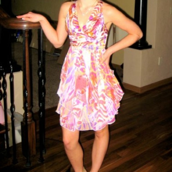 Multicolor Homecoming Dress