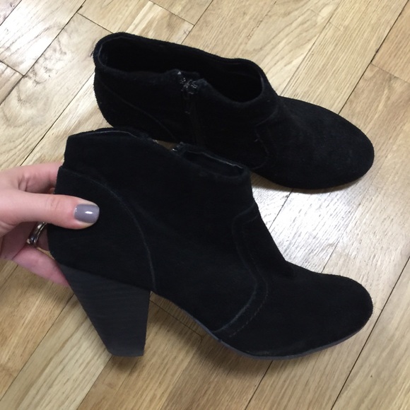 Aldo black suede booties. Great condition