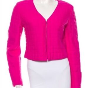 chanel identification bright pink quilted